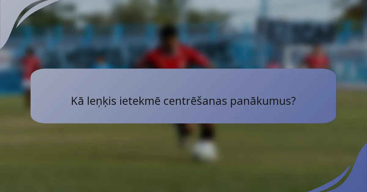 Kā leņķis ietekmē centrēšanas panākumus?