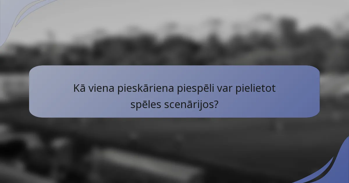 Kā viena pieskāriena piespēli var pielietot spēles scenārijos?