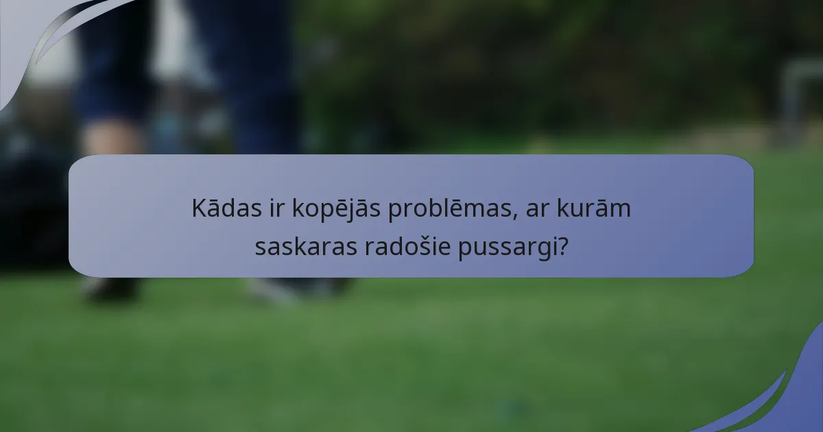 Kādas ir kopējās problēmas, ar kurām saskaras radošie pussargi?